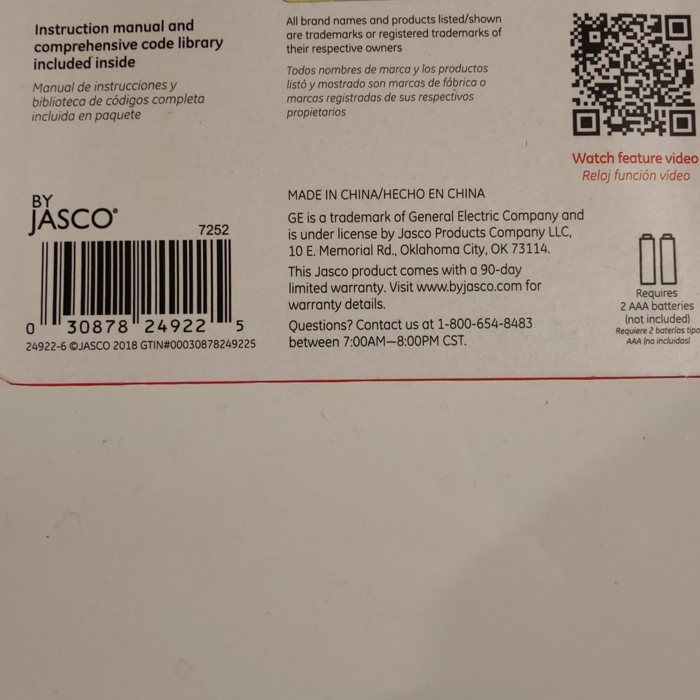 GE 6 Device Universal Remote Works With All Major Brands Sound Bars Streaming - Picture 6 of 7